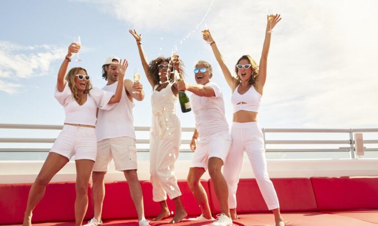 VIrgin Voyages Pop Bottles of Champagne